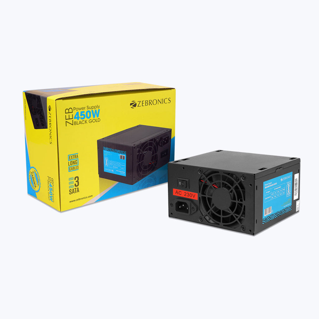 Zebronics 450W Black Gold SMPS Power Supply
