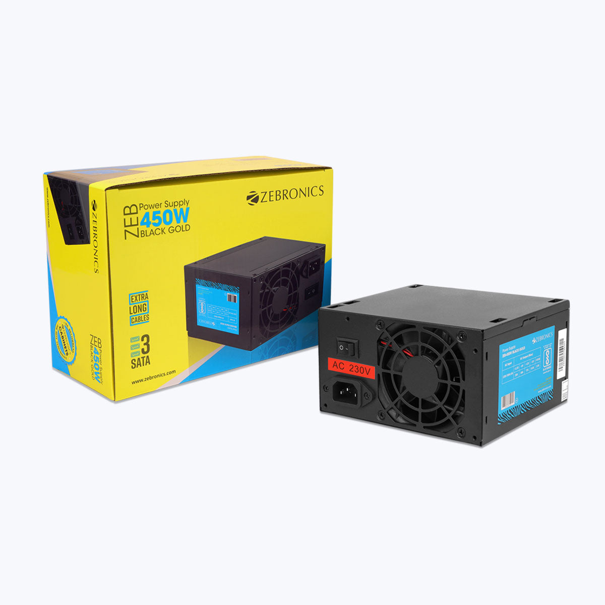 Zebronics 450W Black Gold SMPS Power Supply