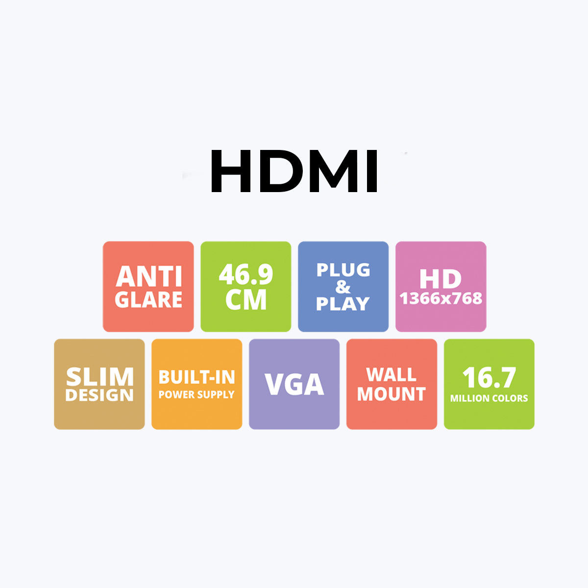 Zebronics A19HD 19 inch HD LED Monitor with HDMI (E19)