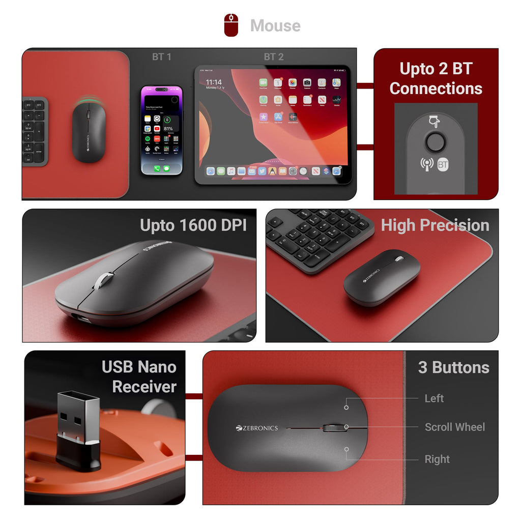 Zebronics Companion 5002 Wireless Keyboard & Mouse Combo