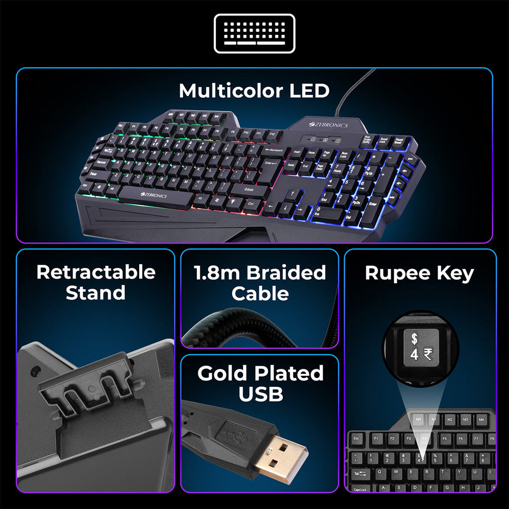 Zebronics Optimus Gaming Keyboard & Mouse Combo