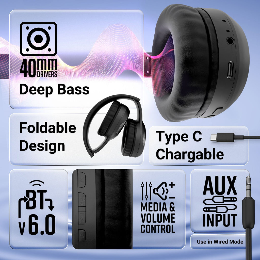Zebronics Thunder Max Wireless Bluetooth Headphones