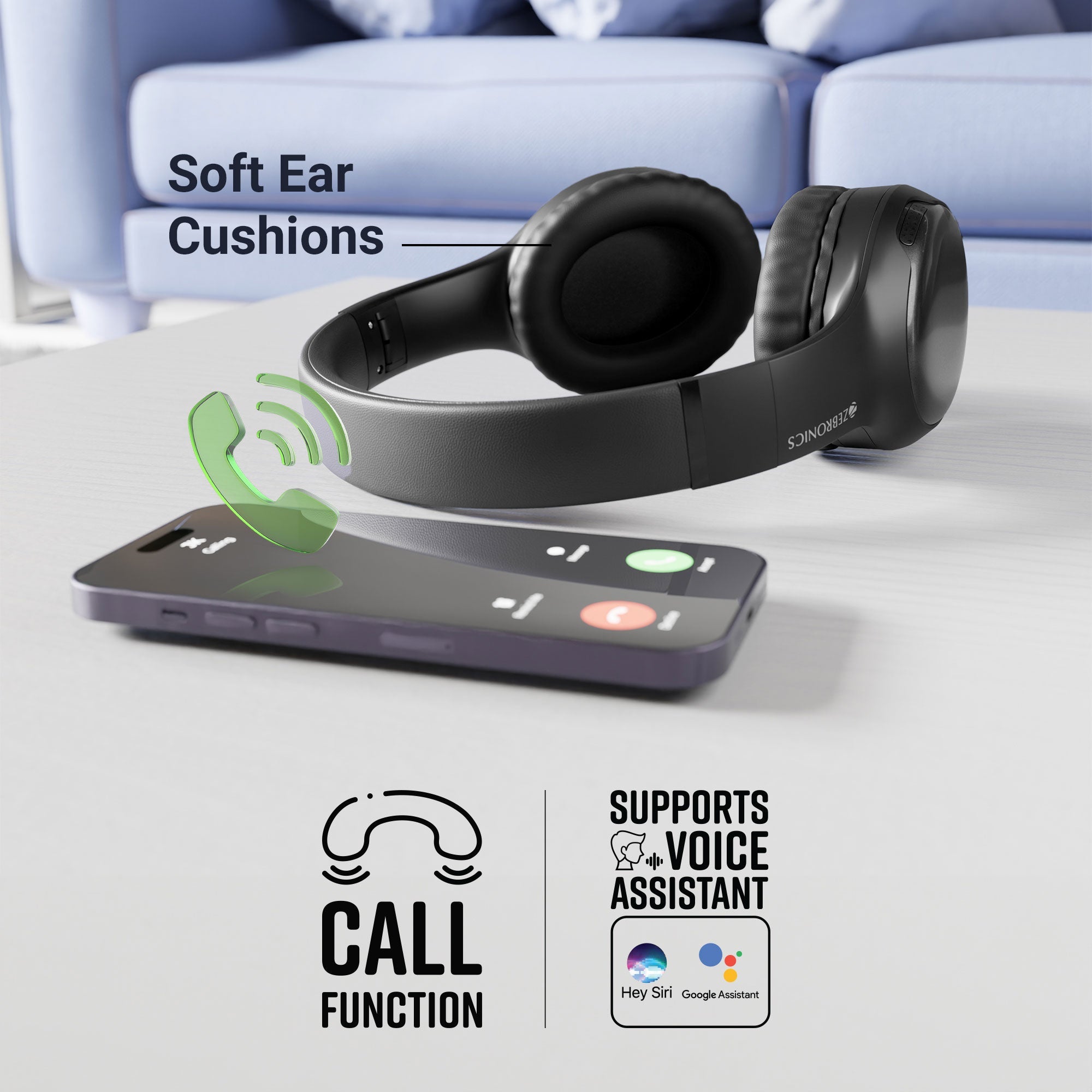 Zebronics Thunder Max Wireless Bluetooth Headphones