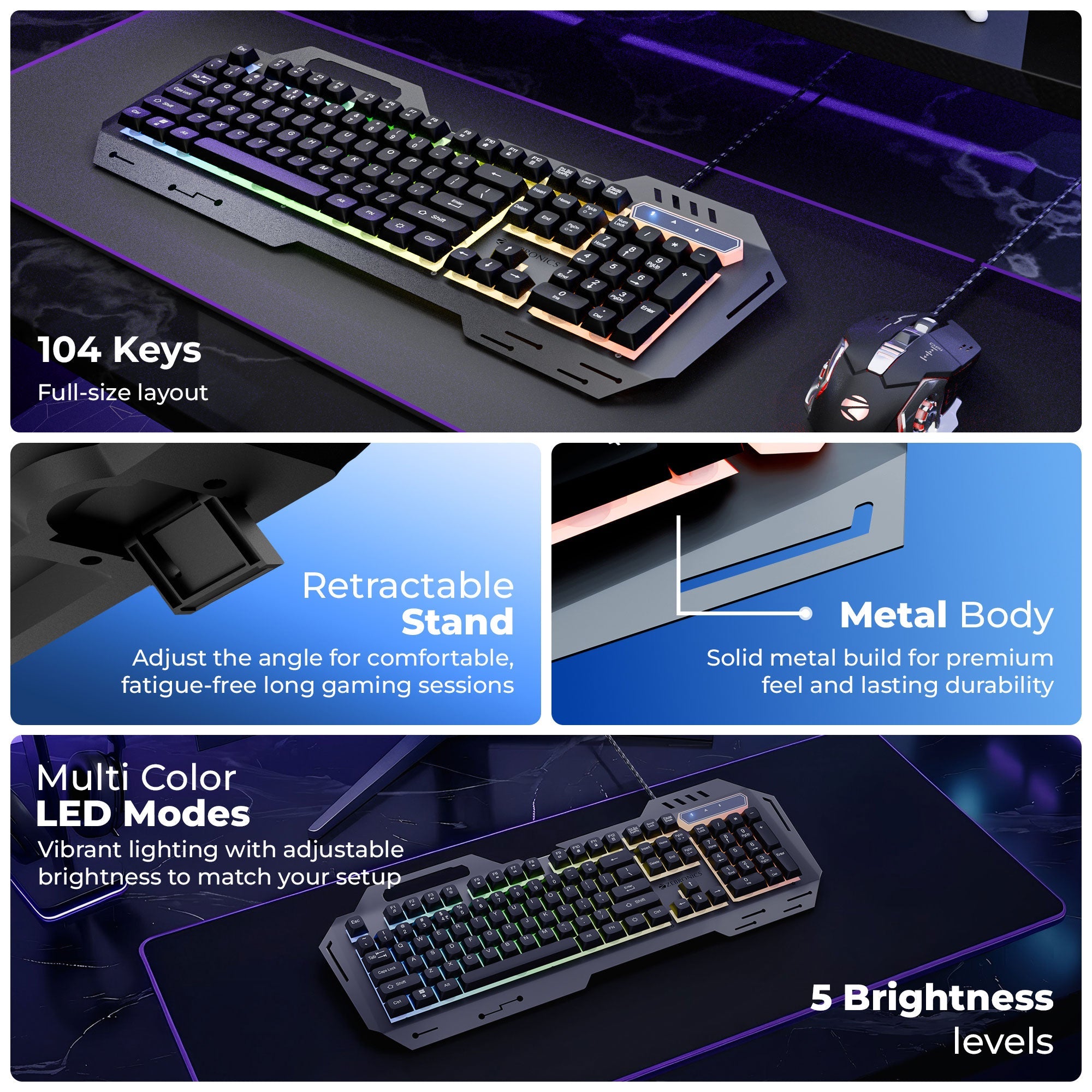 Zebronics Transformer 3 Gaming Keyboard & Mouse Combo