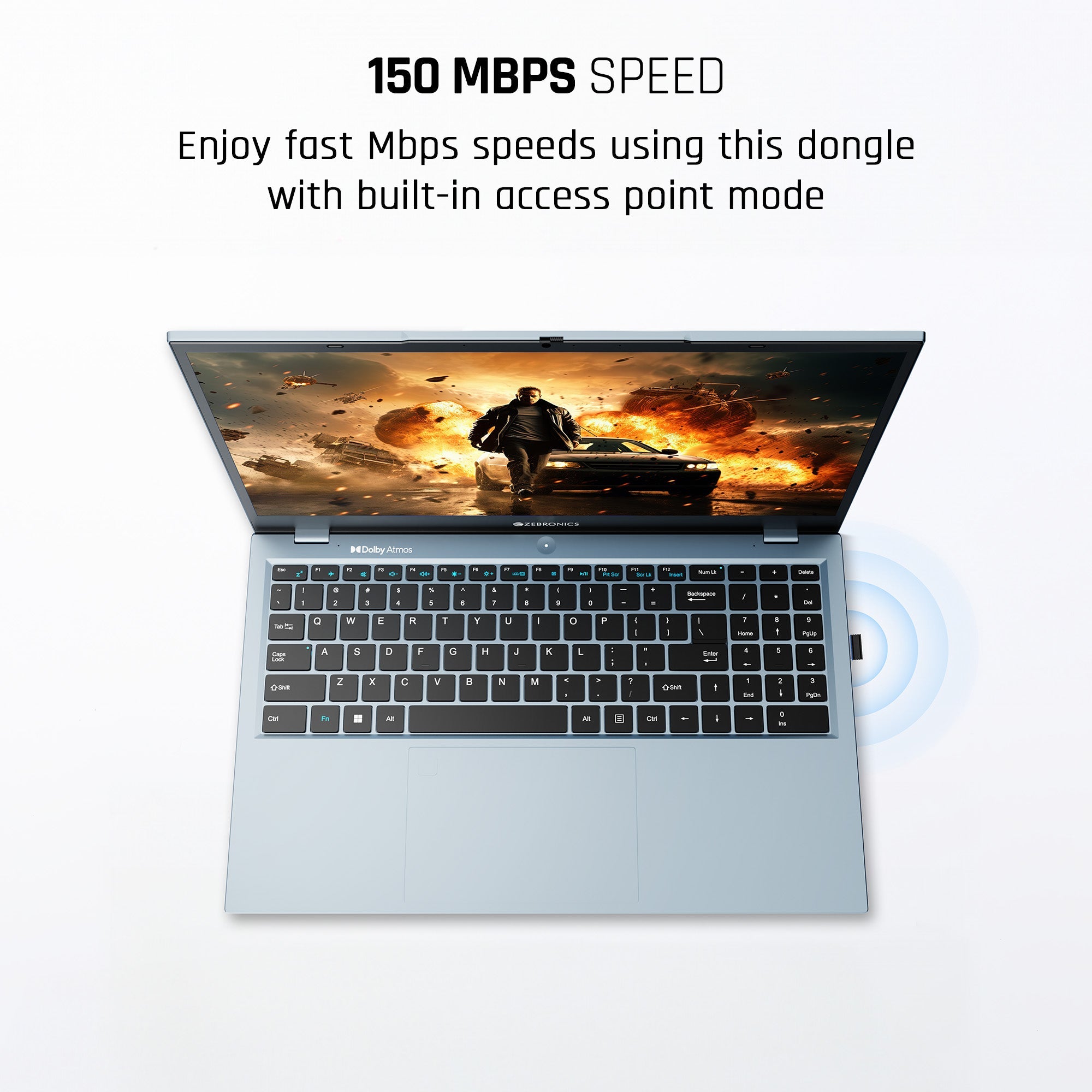 Zebronics USB150WF1 150Mbps Mini WiFi USB Adapter