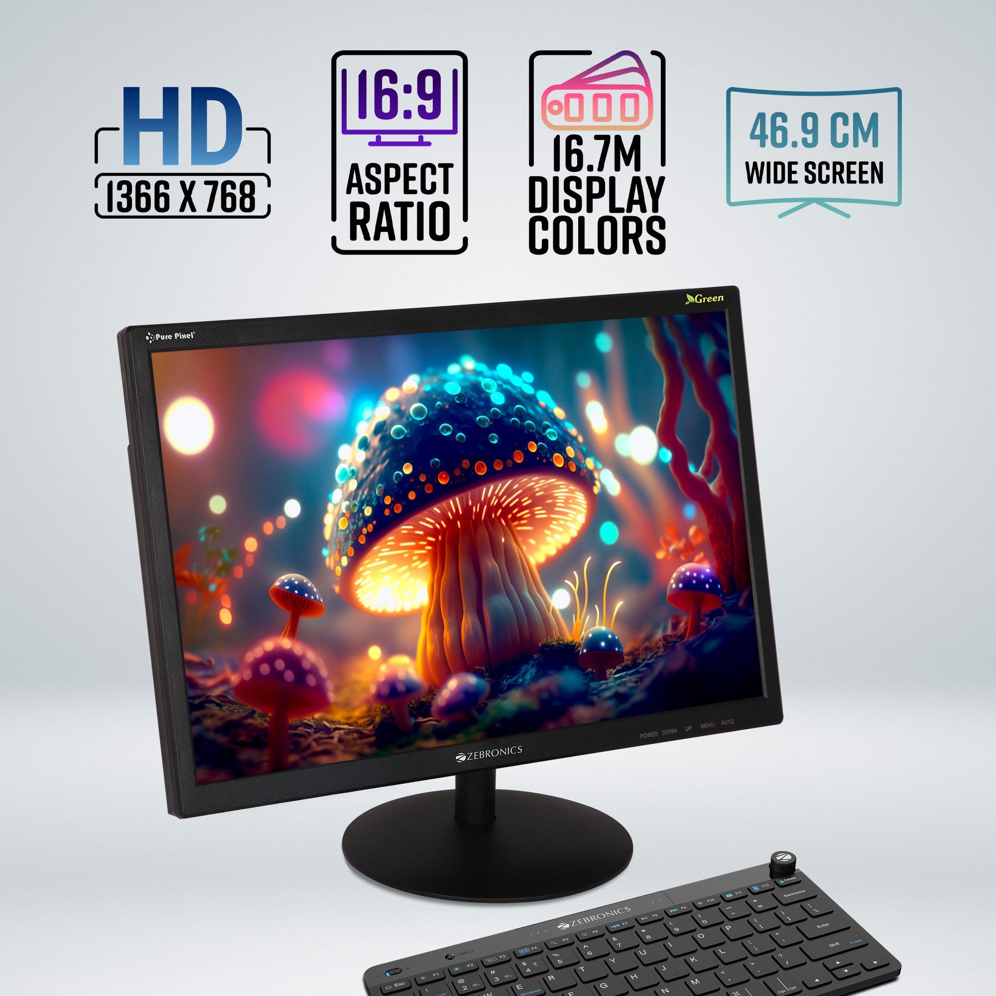 Zebronics V19HD 19 inch HD LED Monitor (E19)