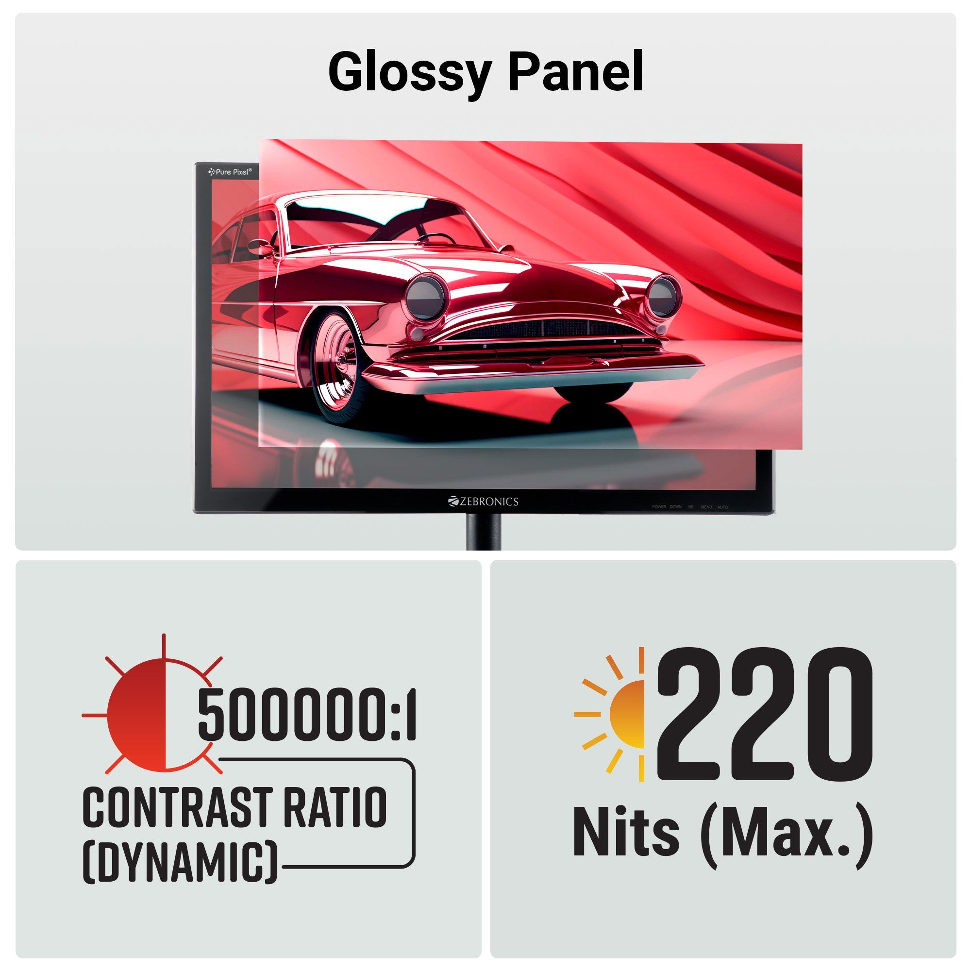 Zebronics V19HD 19 inch HD LED Monitor (E19)