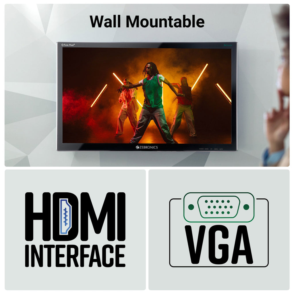 Zebronics V19HD 19 inch HD LED Monitor (E19)