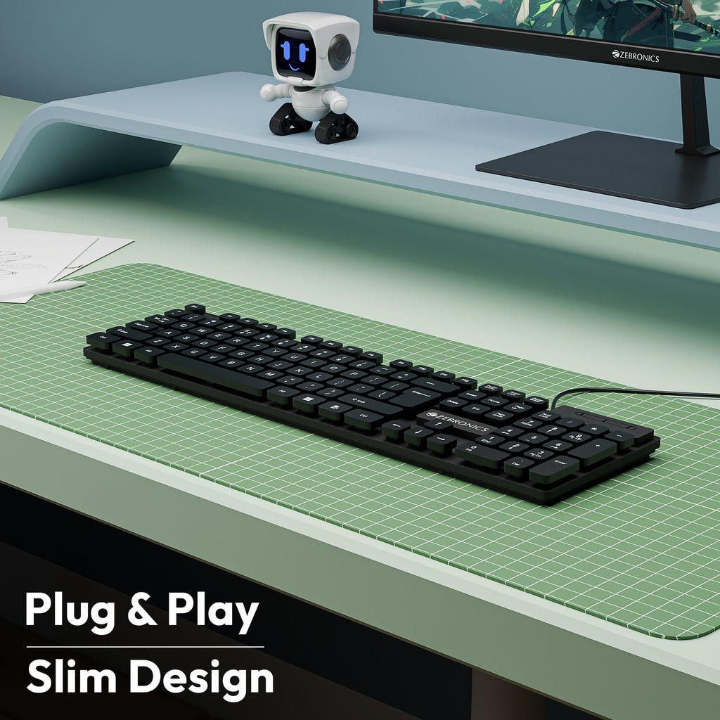 Zebronics K03 Wired USB Multimedia Keyboard